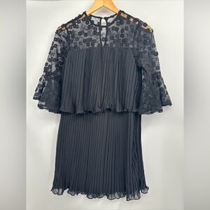 BNWT Forever Unique Tiered Lace Applique Mini Dress UK8 US 4